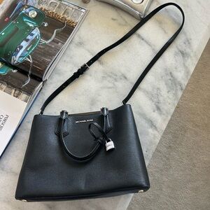 Michael Kors Black Pebbled Leather Shoulder Bag